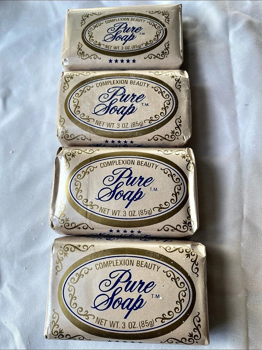 Pure Soap Four-Bar Soap Set in Cream NWT